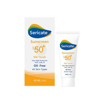 کرم ضد آفتاب بی رنگ سری کیت مدل سیلک تاچ با SPF50 