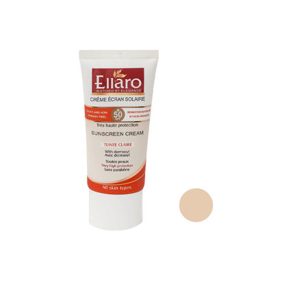 کرم ضد آفتاب رنگی الارو مناسب برای انواع پوست با SPF50