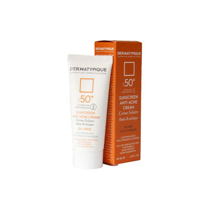 کرم ضد آفتاب بی رنگ درماتیپیک مدل آنتی آکنه مناسب برای پوست چرب با SPF50