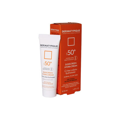 کرم ضد آفتاب بی رنگ درماتیپیک مدل مرطوب کننده مناسب برای پوست خشک و معمولی با +SPF50